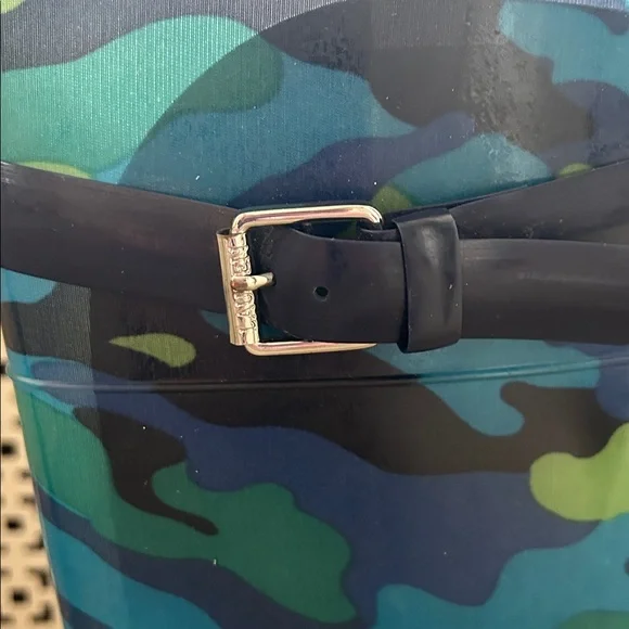 Lauren Ralph Lauren Rossalyn Blue/Green PVC Rainboits sz 9 - Picture 7 of 13